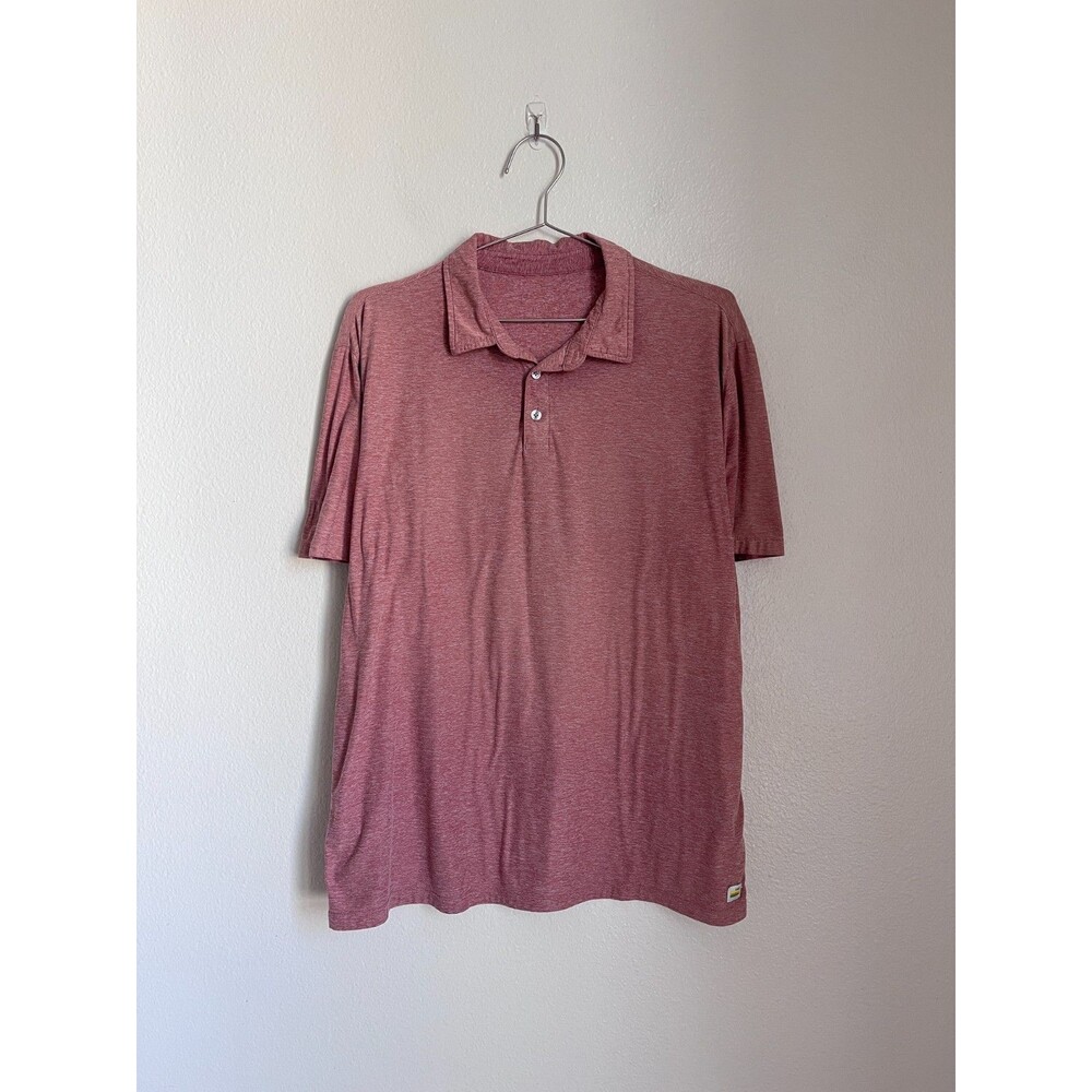 Vuori Strato Tech Polo in Heather Redwood Size XL